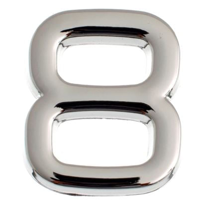 Número 8 para Apartamento ABS 39mm Prata Bemfixa